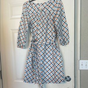 Uncle Frank Blue and Orange Polka Dot Dress